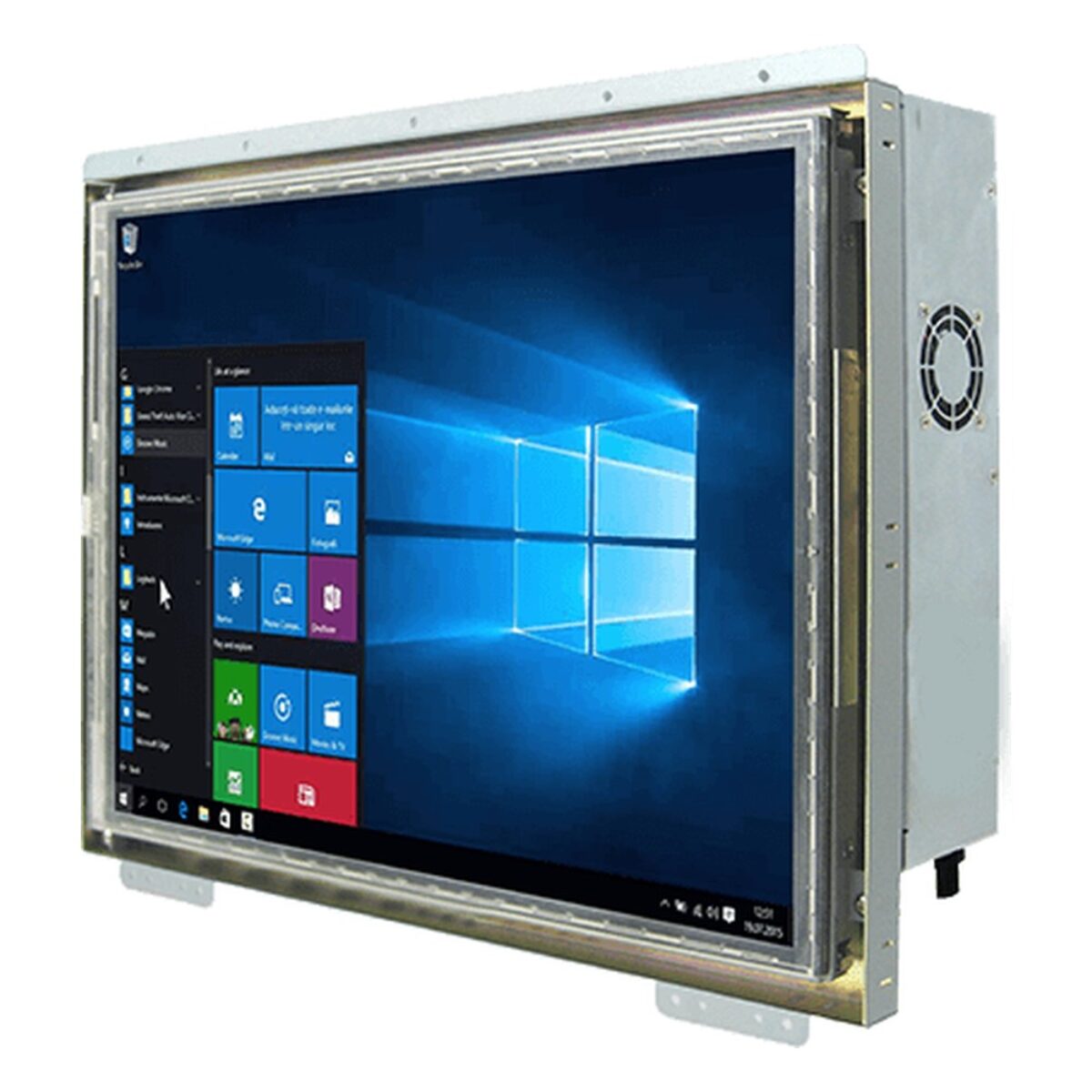 Winmate R15IAD7T-OFC3 15 inch panel PC, angled front view