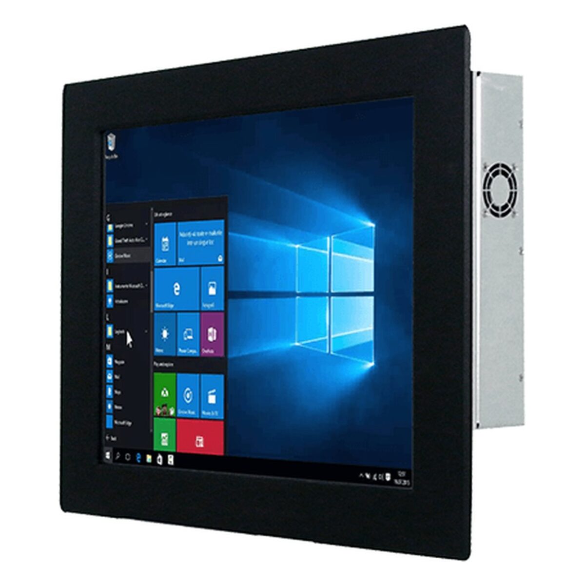 Winmate R15IF7T-IPC3 15 inch panel PC, angled front view