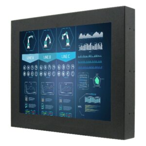 Winmate R15L100-RMA1 15 inch monitor, angled front view