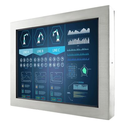 R15L600-65C3 15″ IP65 Stainless Steel Monitor with M12 Connectors and Resistive Touch