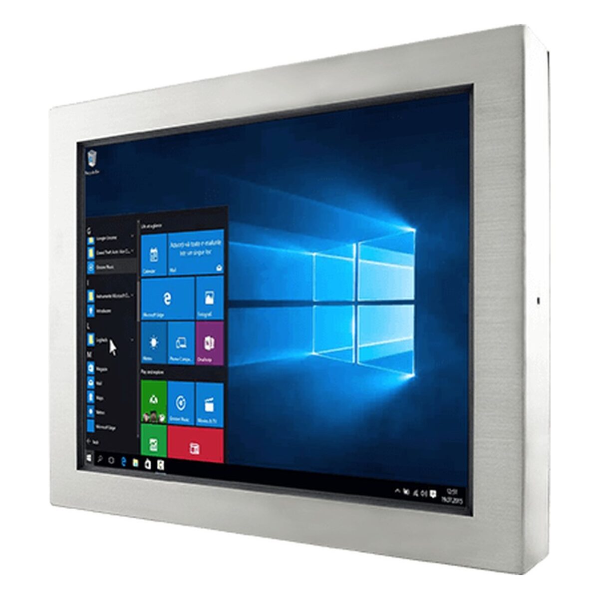 Winmate R17IAD3S-65M1 17 inch panel PC, angled front view