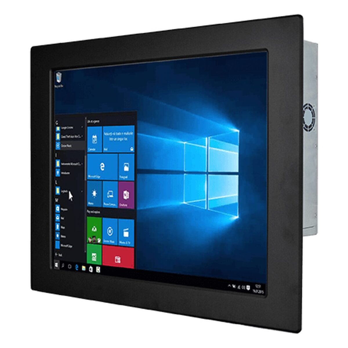 Winmate R17IAD7T-IPM1 17 inch panel PC, angled front view