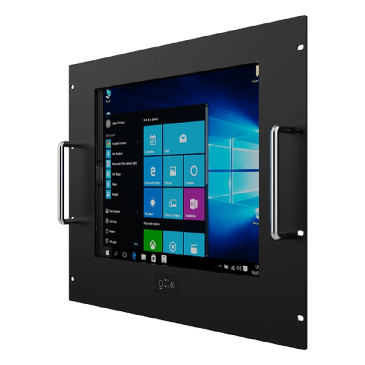 Winmate R17IAD7T-RKM1 17 inch panel PC, angled front view