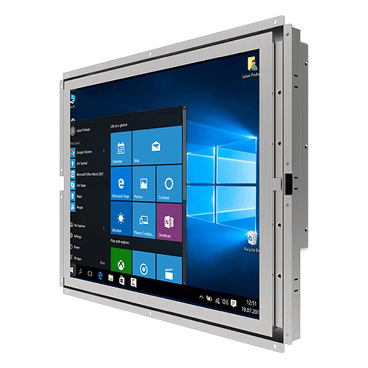 Winmate R17IT3S-OFM1 17 inch panel PC, angled front view