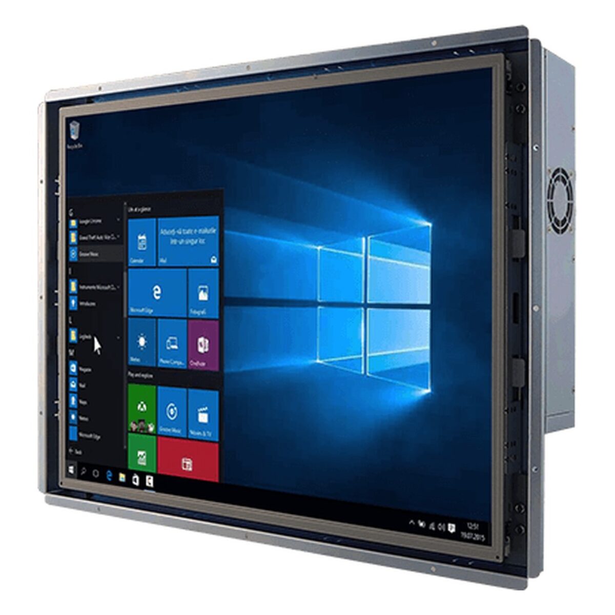 Winmate R19IAD7T-OFA1 19 inch panel PC, angled front view