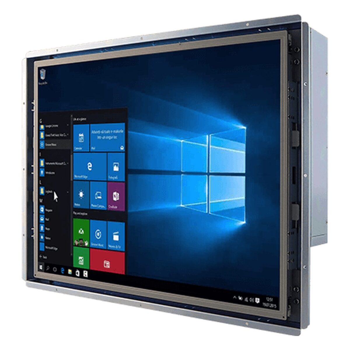 Winmate R19IP7T-OFM1 19 inch panel PC, angled front view