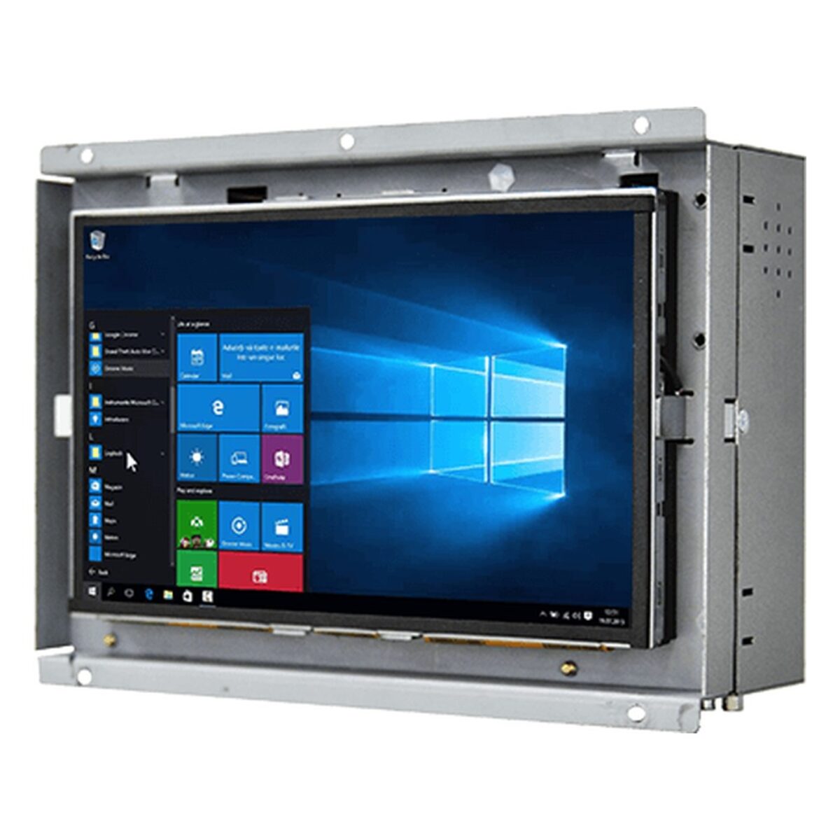 Winmate W07IE3S-OFT1 7 inch panel PC, angled front view