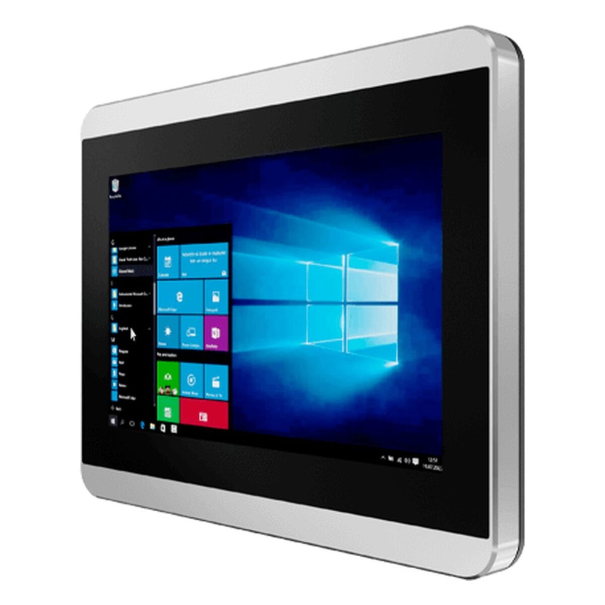 Winmate W07IE3S-PCO1-POE 7 inch panel PC, angled front view