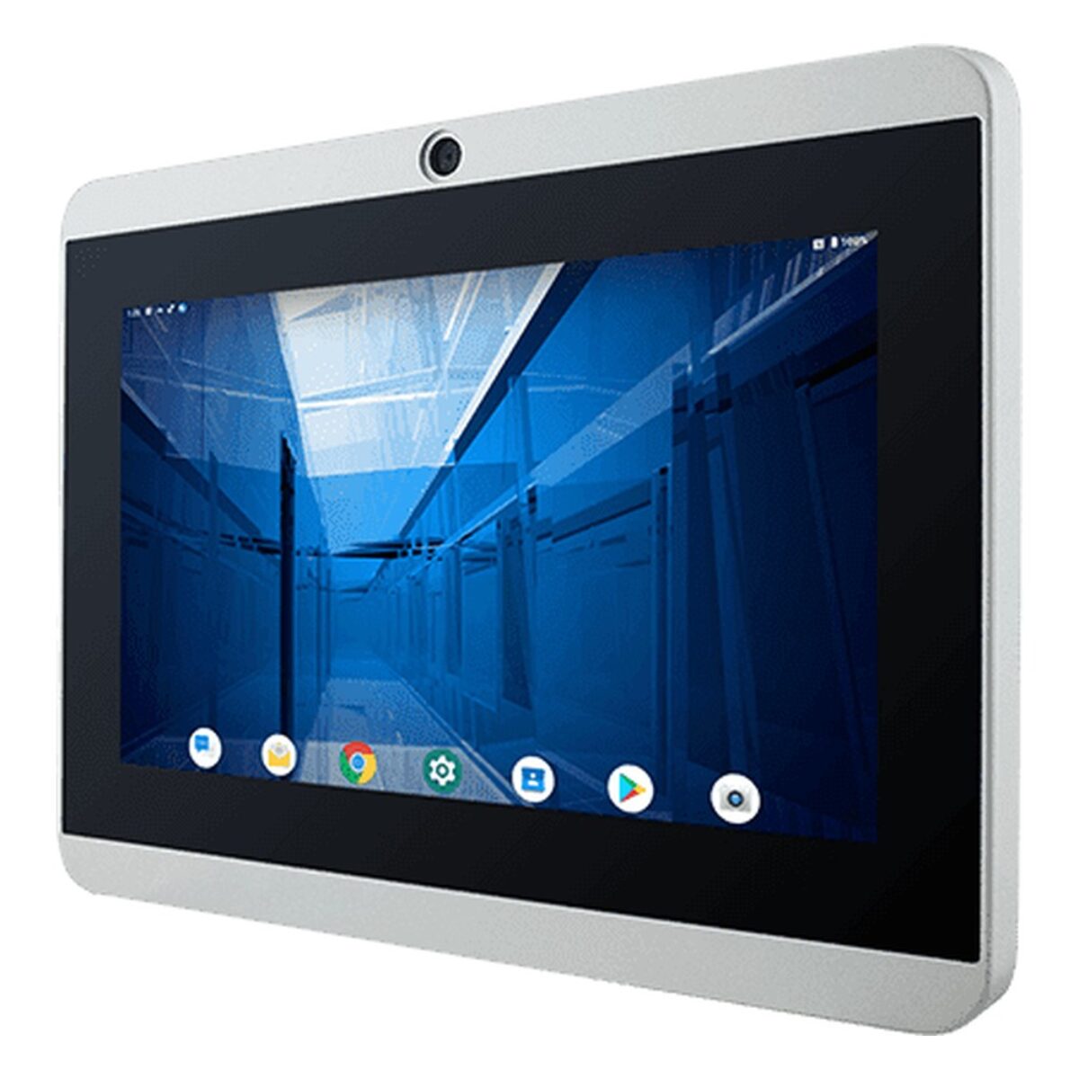 Winmate W07MG3S-PCO1-POE 7 inch panel PC, angled front view