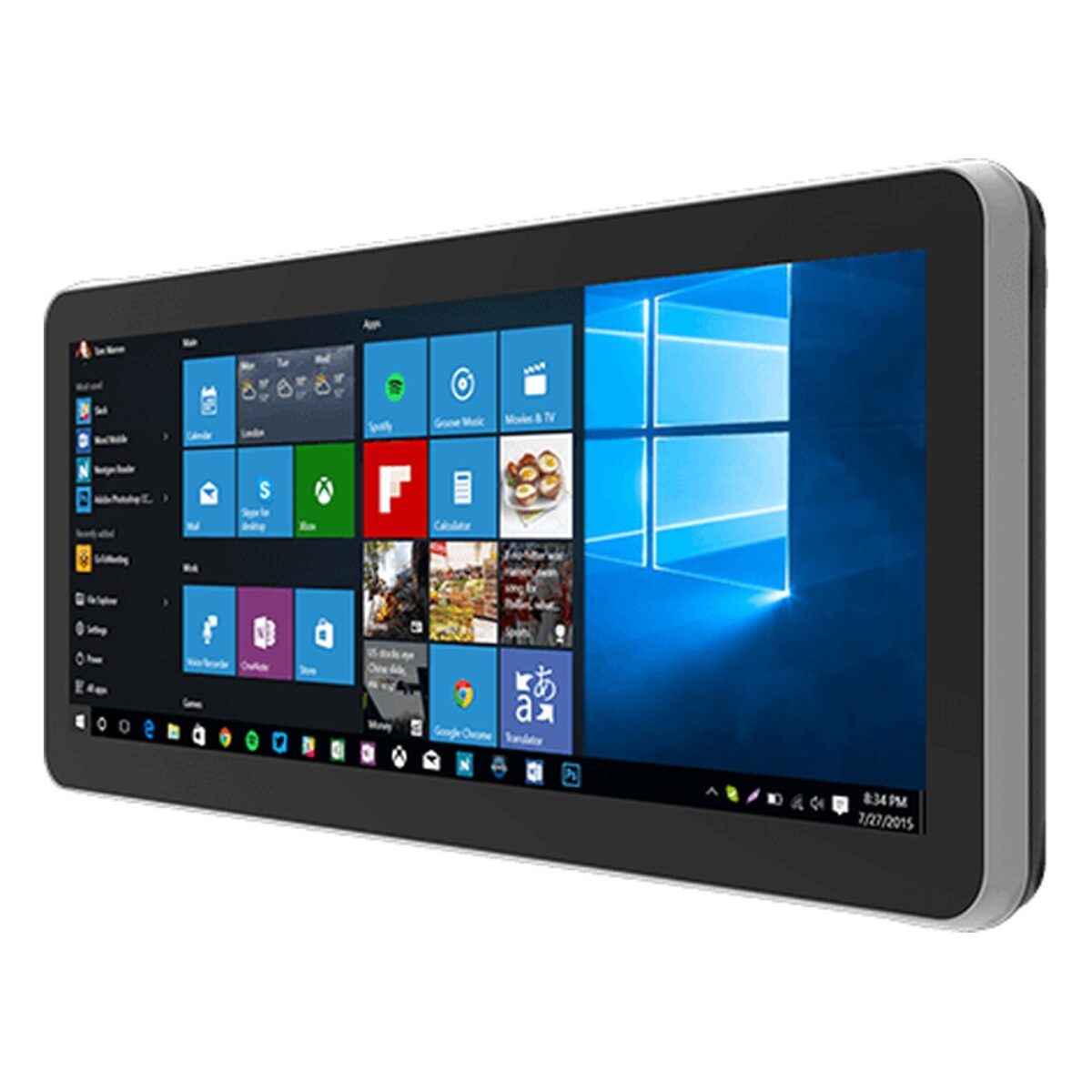 Winmate W12IE3S-GCB1 12.3 inch panel PC, angled front view