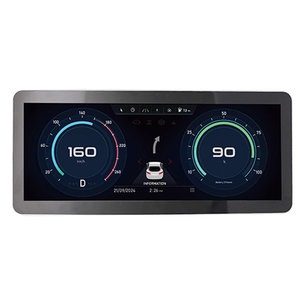 Winmate W12IE3S-GSB1 12.3 inch panel PC, front view of the screen