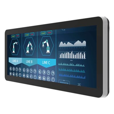 W12L100-GCB1 12.3″ G-WIN Front IP65 PCAP Touch Monitor with MIL-STD-810G and 1000 Nit 1920 x 720 Display
