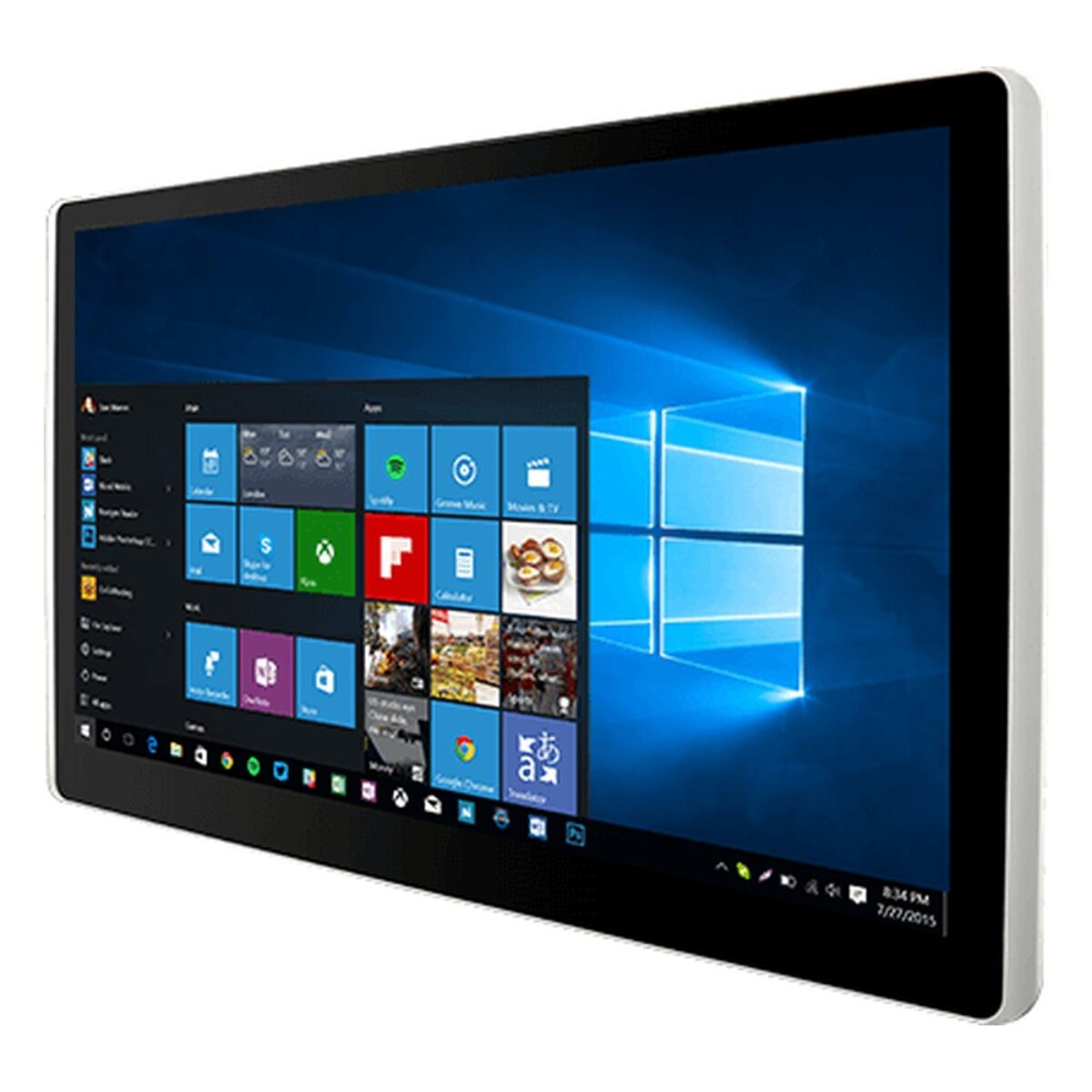 Winmate W15IE3S-PTA3-POE 15.6 inch panel PC, angled front view