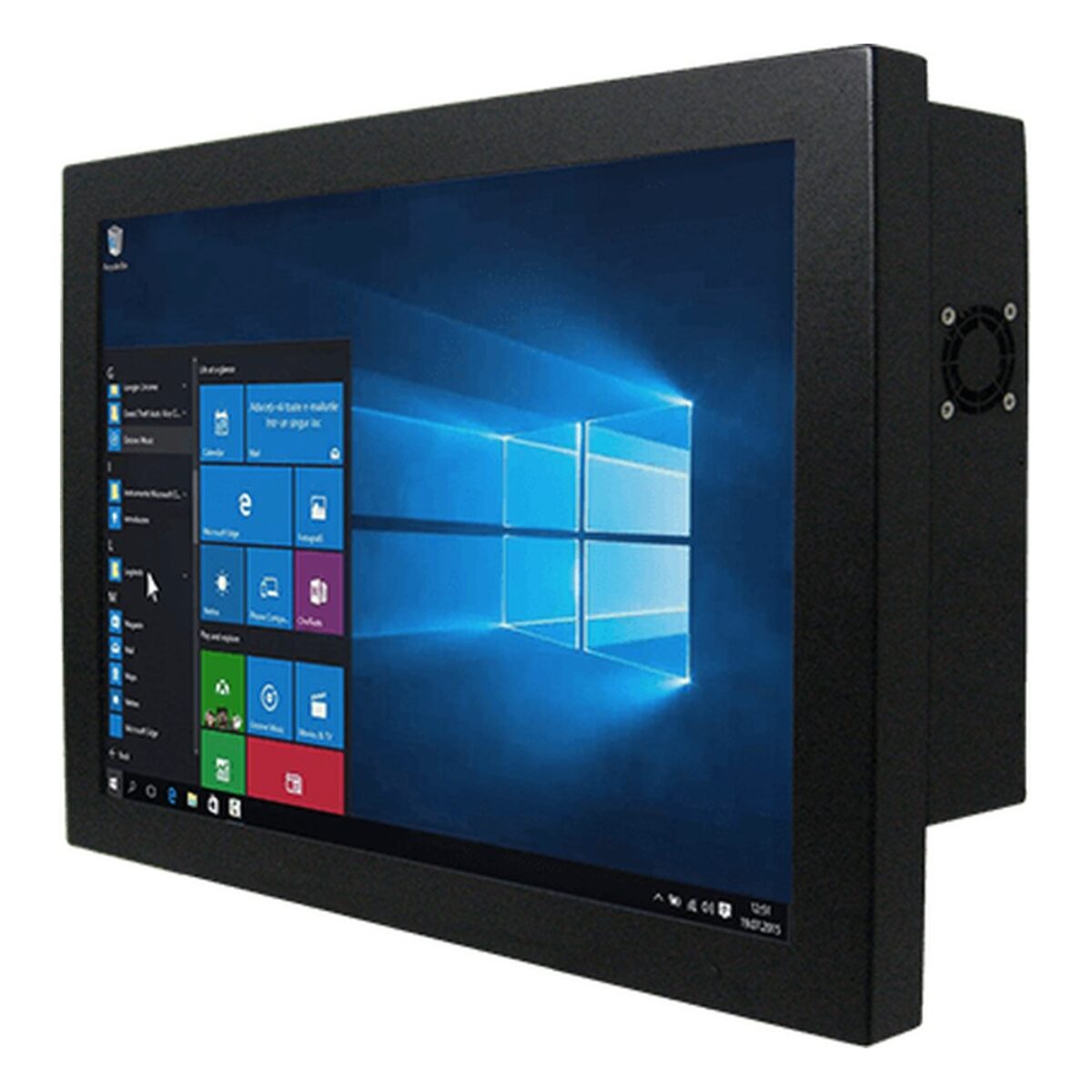 Winmate W15IP7T-CHA2 15.6 inch panel PC, angled front view
