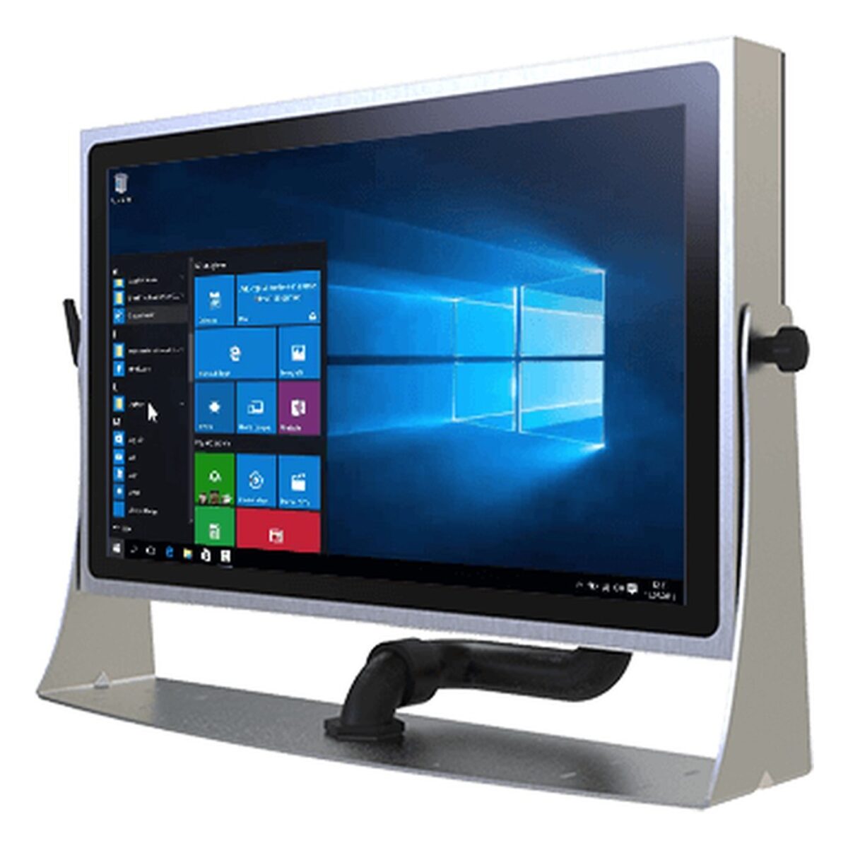 Winmate W22IAD3S-SPA369-P1 21.5 inch panel PC, angled front view