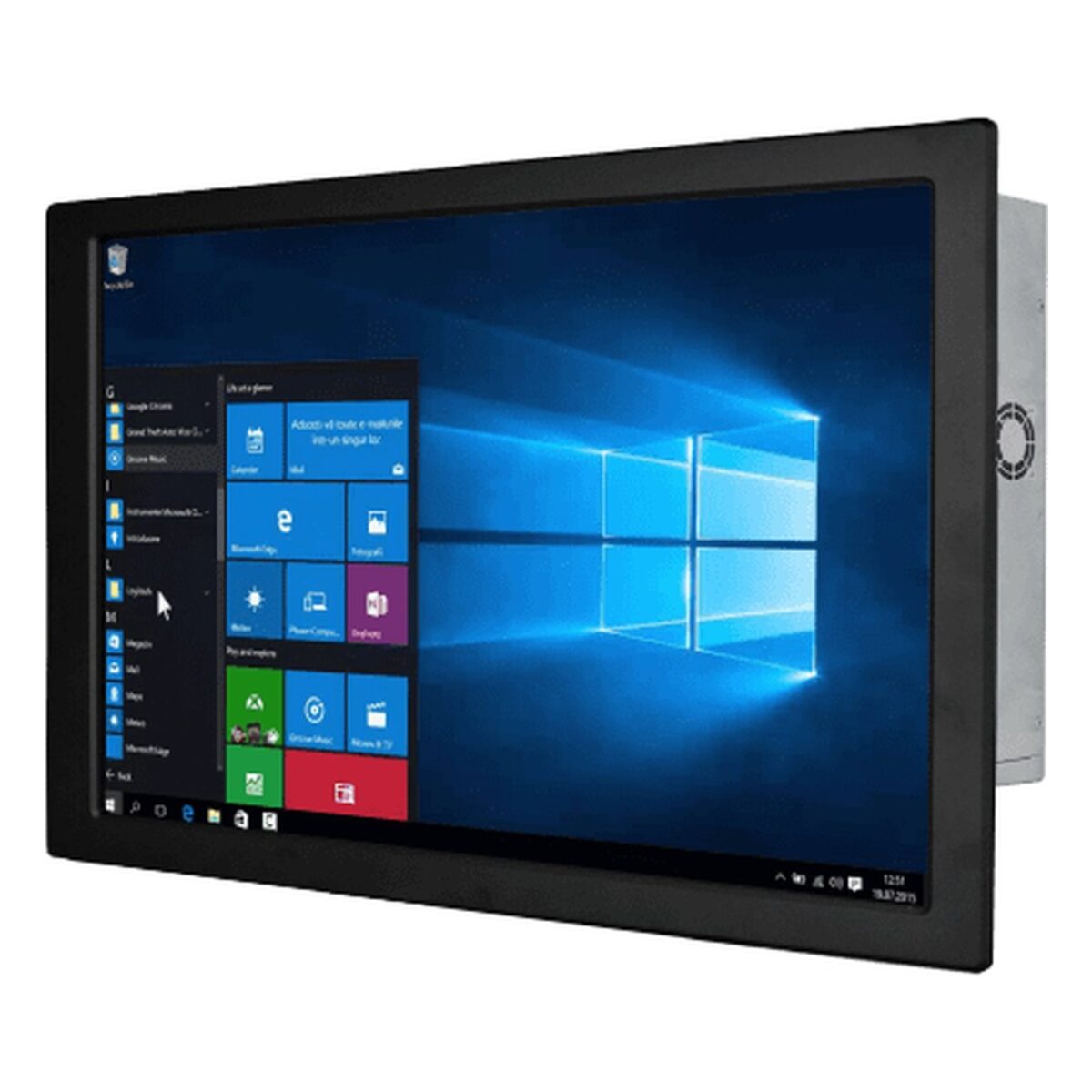 Winmate W22IAD7T-IPA3 21.5 inch panel PC, angled front view