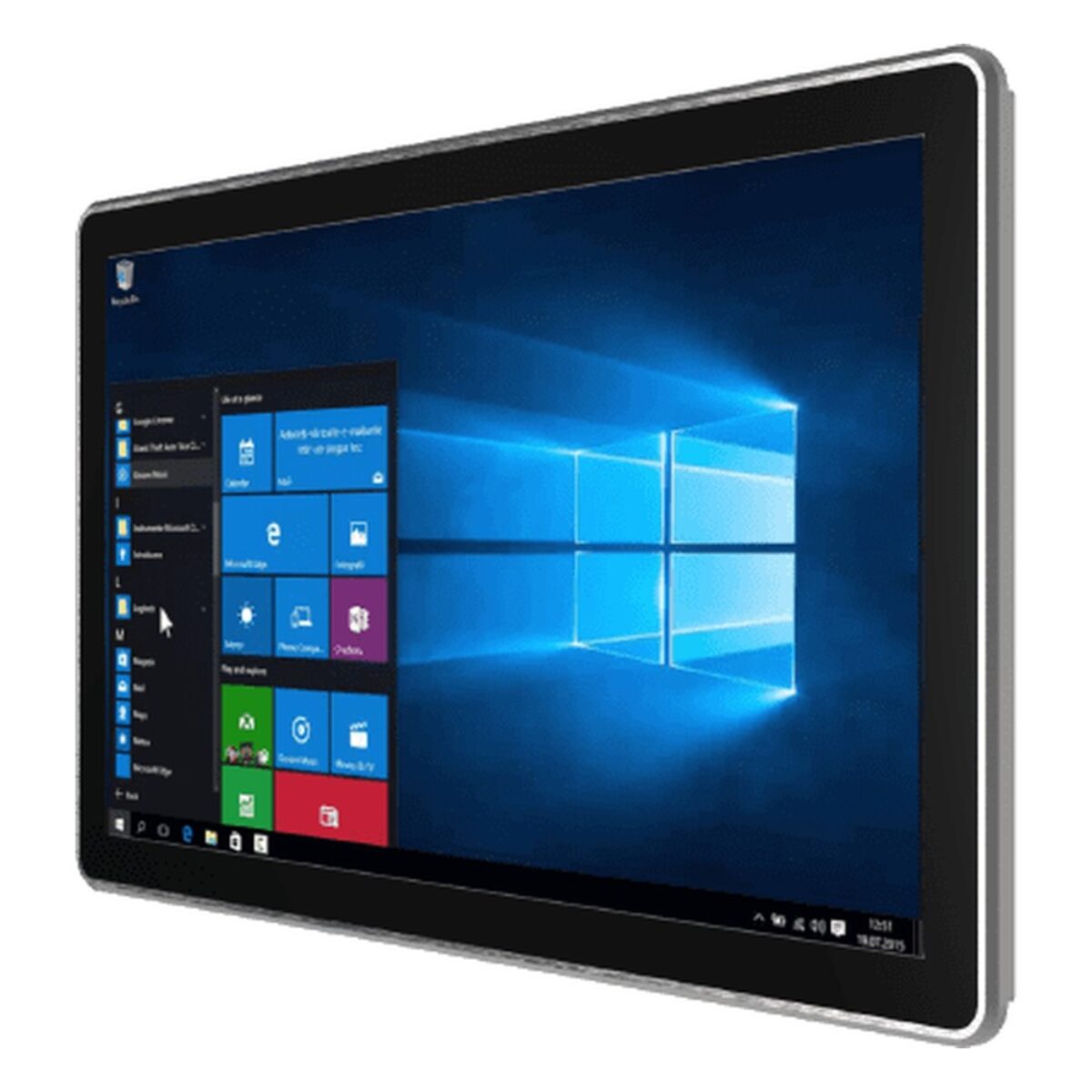 Winmate W22IP7T-PPA3 21.5 inch HMI panel PC, angled front view