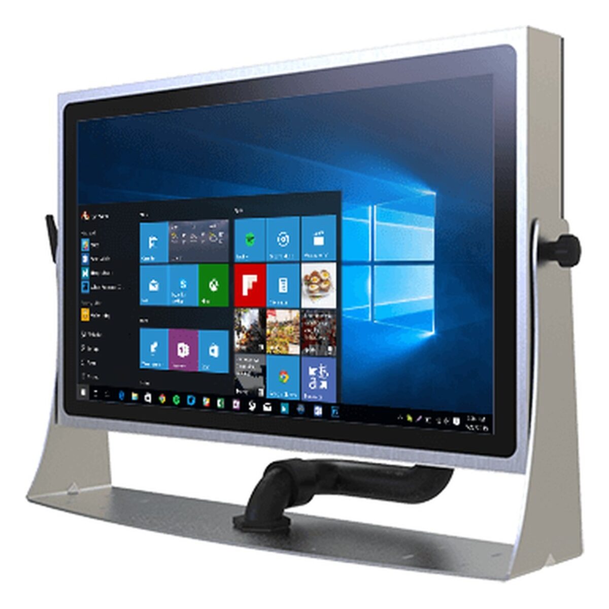 Winmate W24IAD3S-SPA269-P1 23.8 inch panel PC, angled front view