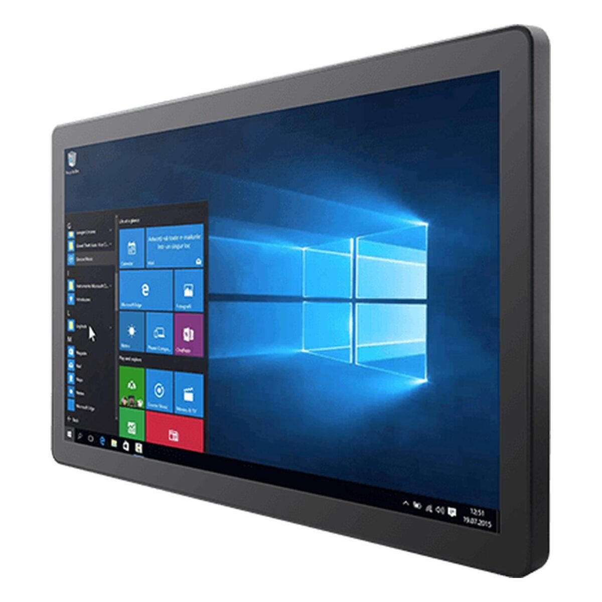 Winmate W24IF7T-GCA2 23.8 inch panel PC, angled front view