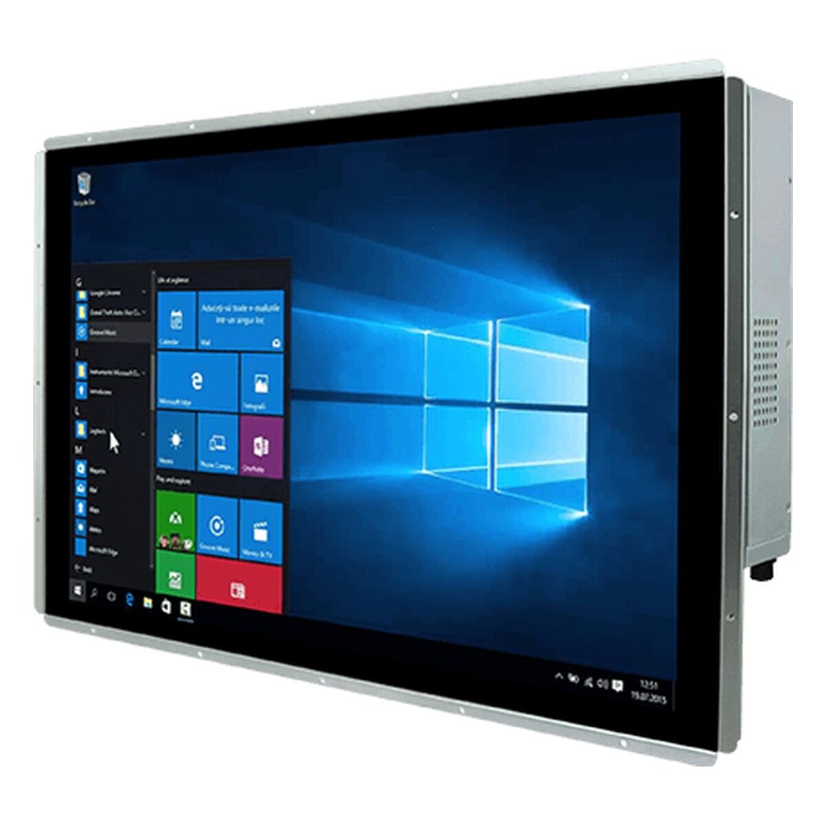 Winmate W24IP7T-POA2 23.8 inch HMI panel PC, angled front view