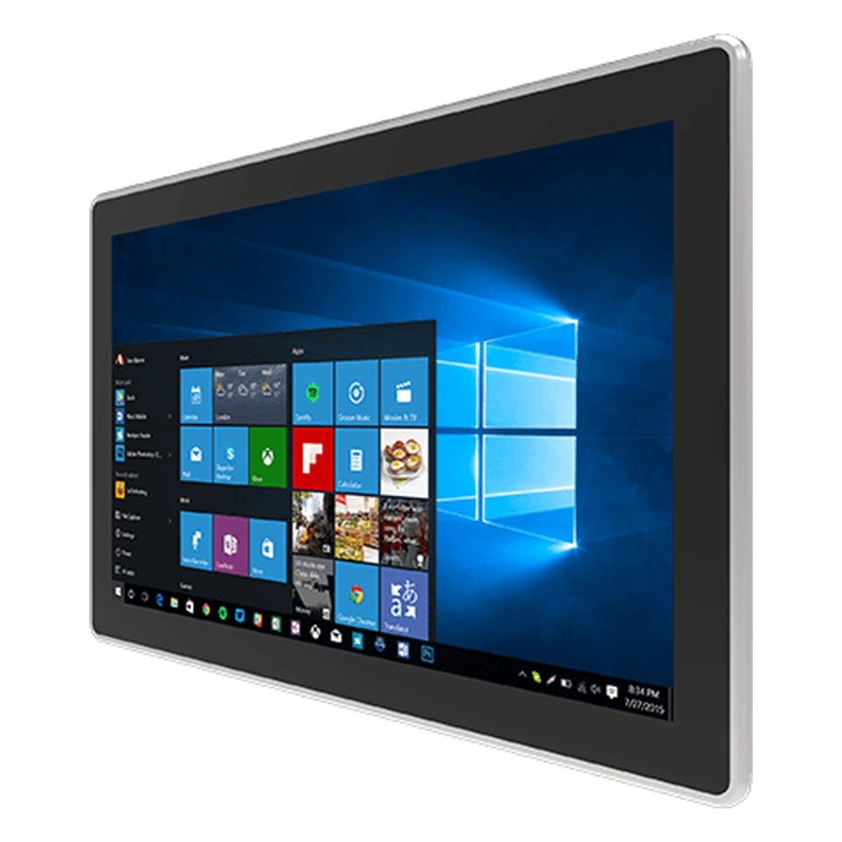 Winmate W24IT3S-PPA2 23.8 inch HMI panel PC, angled front view