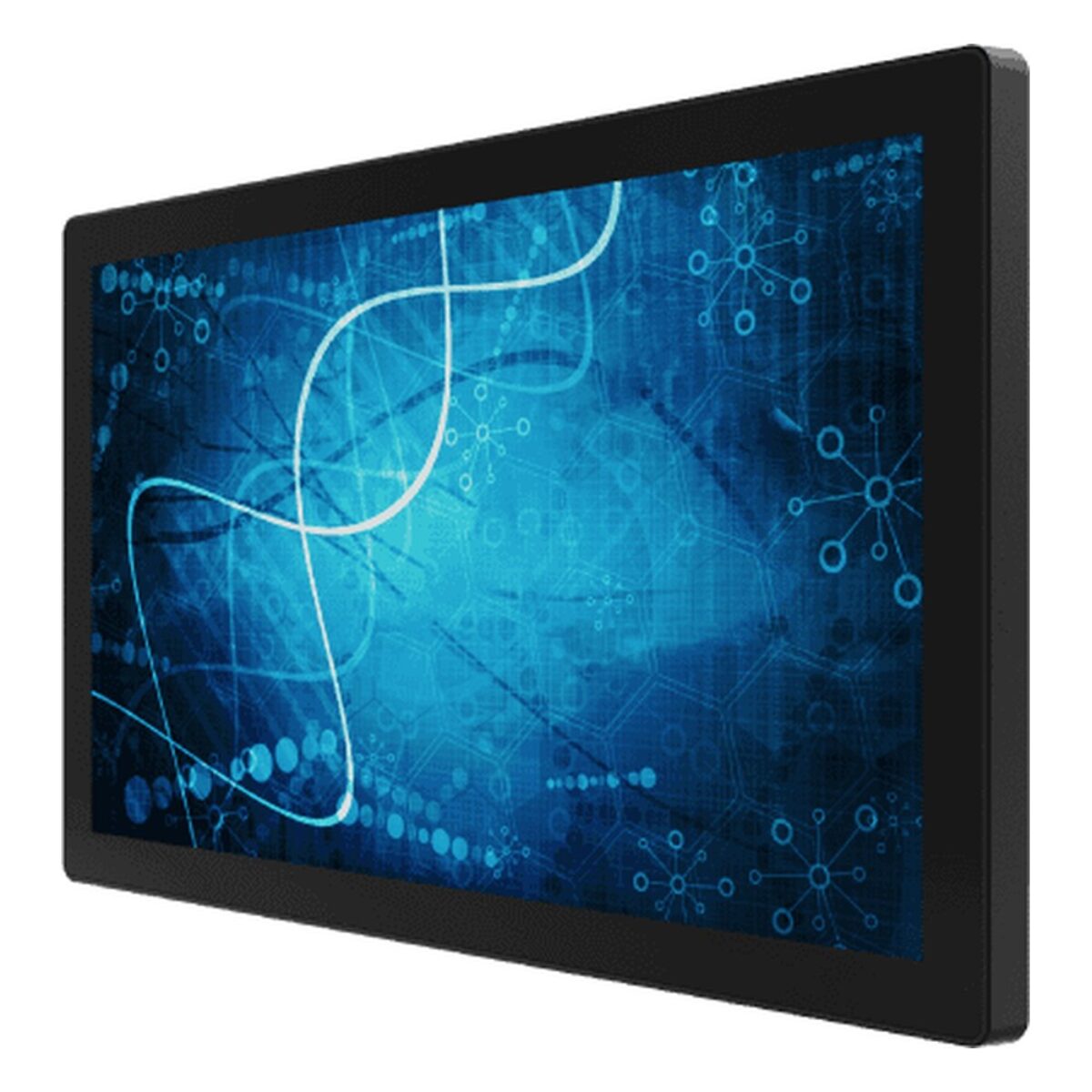 Winmate W24IT7T-PTA2-ME 23.8 inch panel PC, angled front view