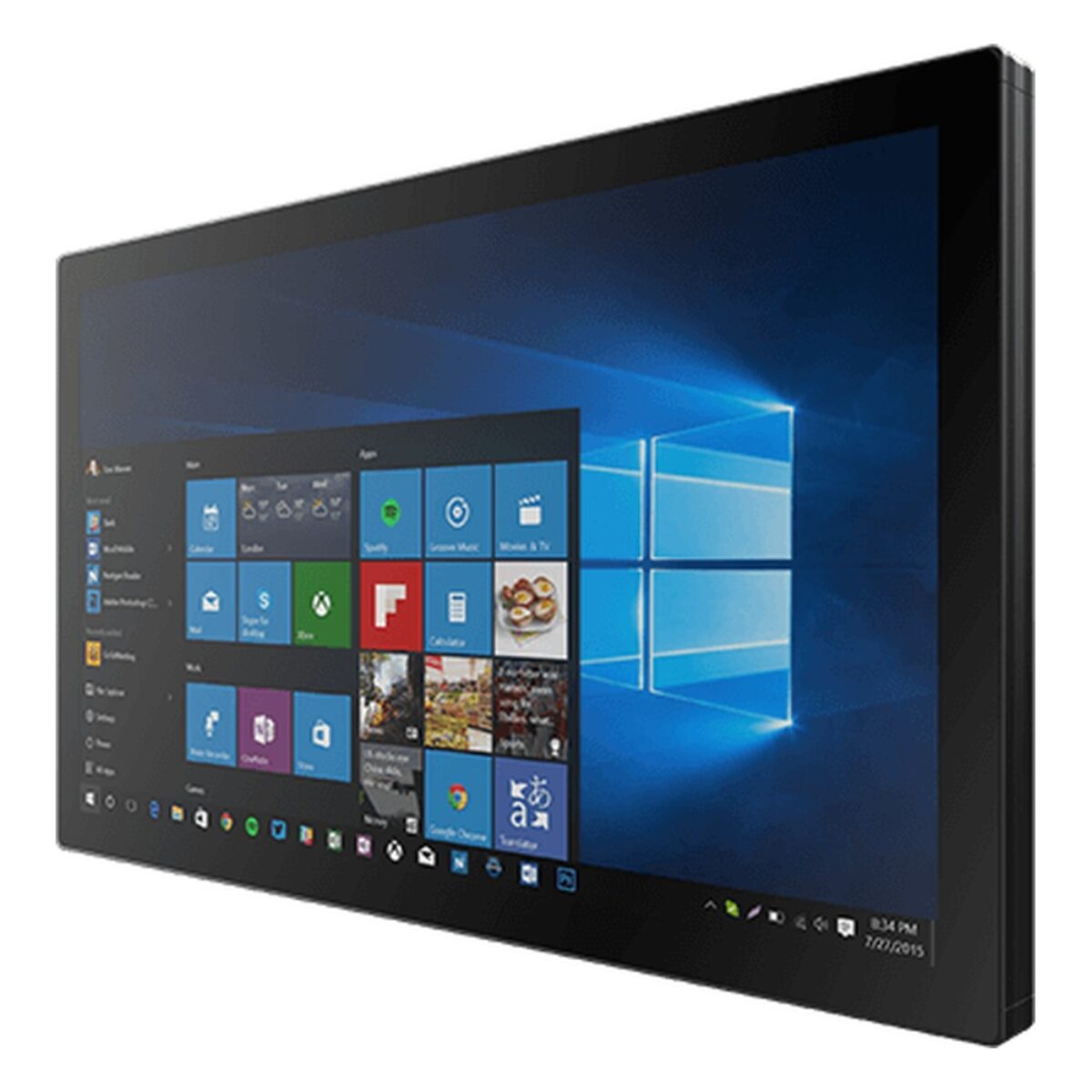 Winmate W43IT7T-PCA3 43 inch panel PC, angled front view