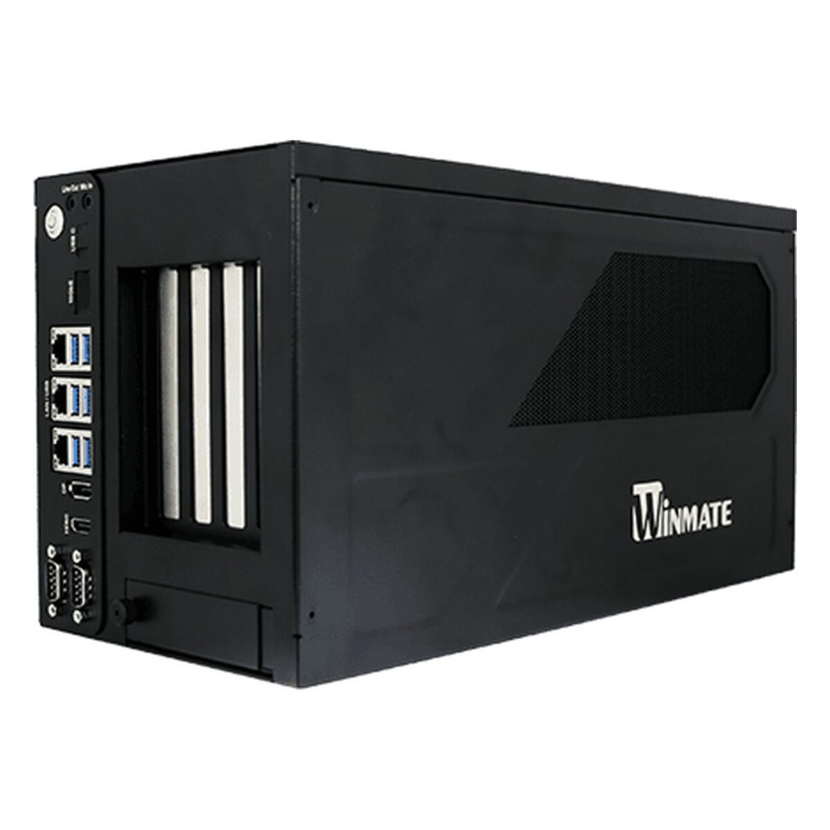 Winmate WNAI-E800S box PC, angled view