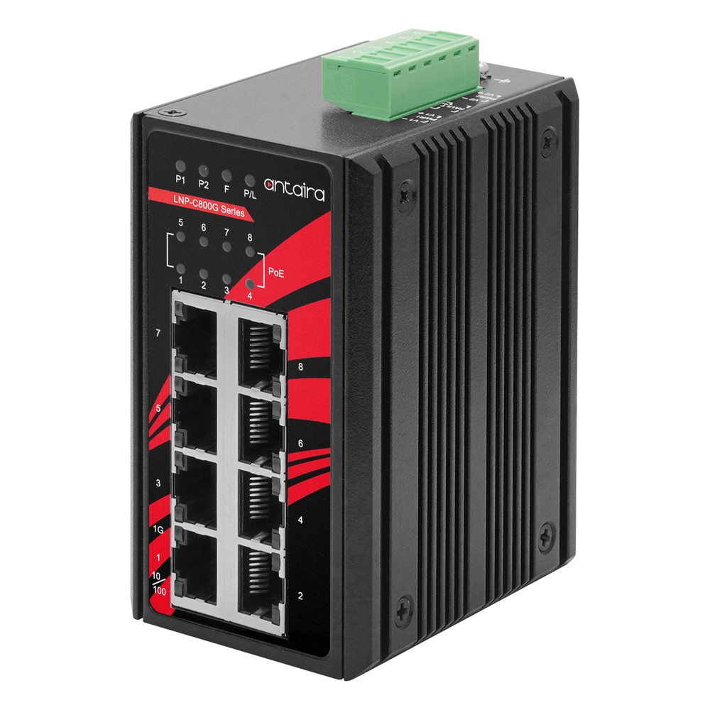 LNP, GNP and FNP Antaira Unmanaged PoE Switches